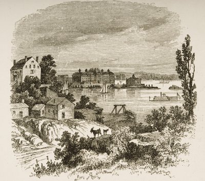 Turtle Bay and Blackwells Island, New York, c.1880 by Reverend Samuel Manning